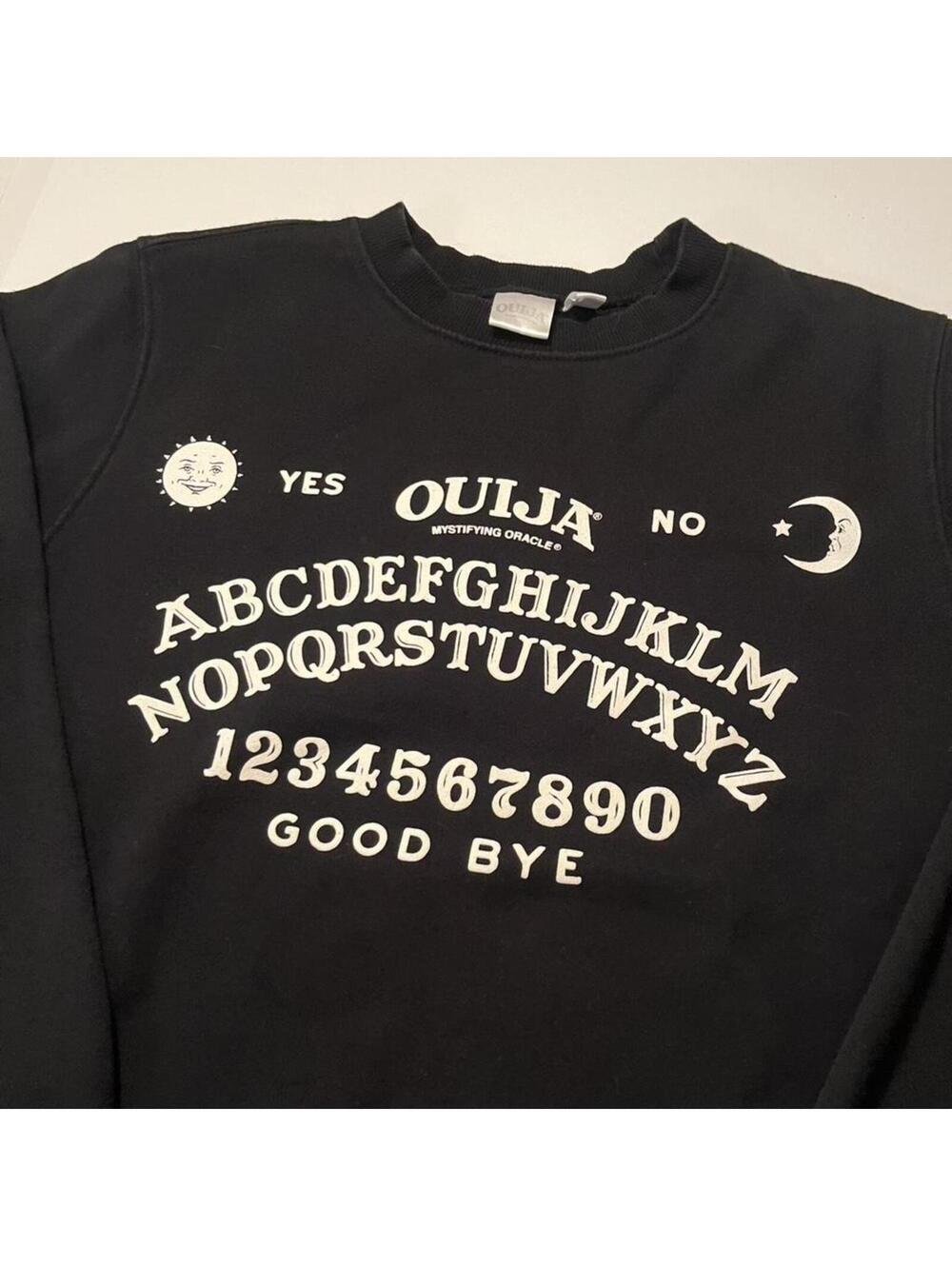 Y2K Ouija Board Black and White Crewneck Sized XS